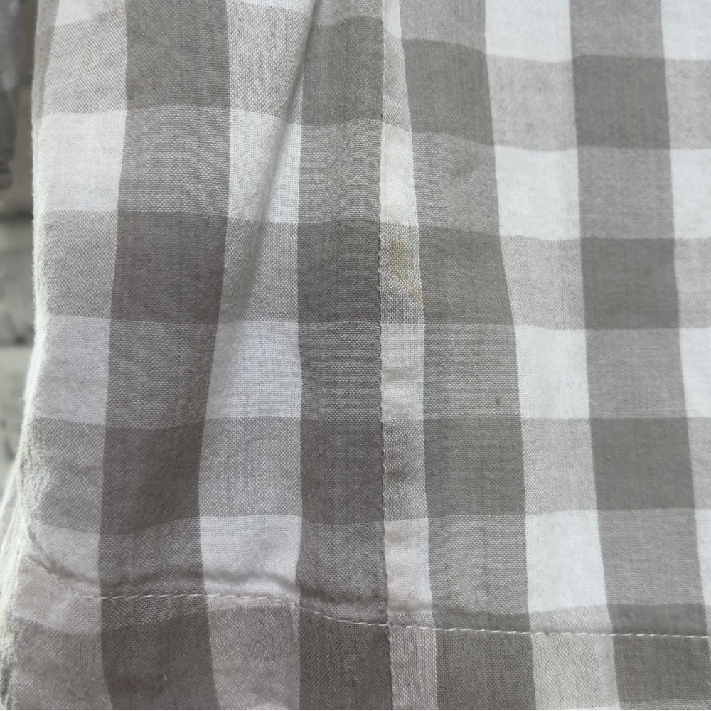 O’Neill Grayish Brown Plaid Ruffle Button Up Top Small - Picture 9 of 10